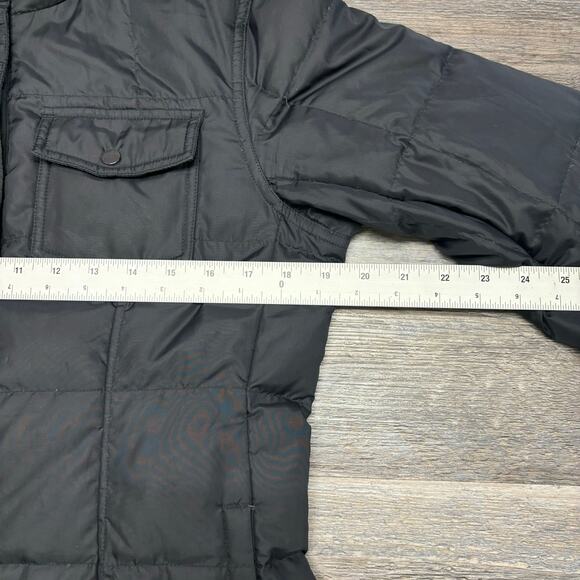 Eddie Bauer Charcoal Gray Womens S Snap Quilted Premium Goose Down Puffer Jacket - Picture 7 of 13